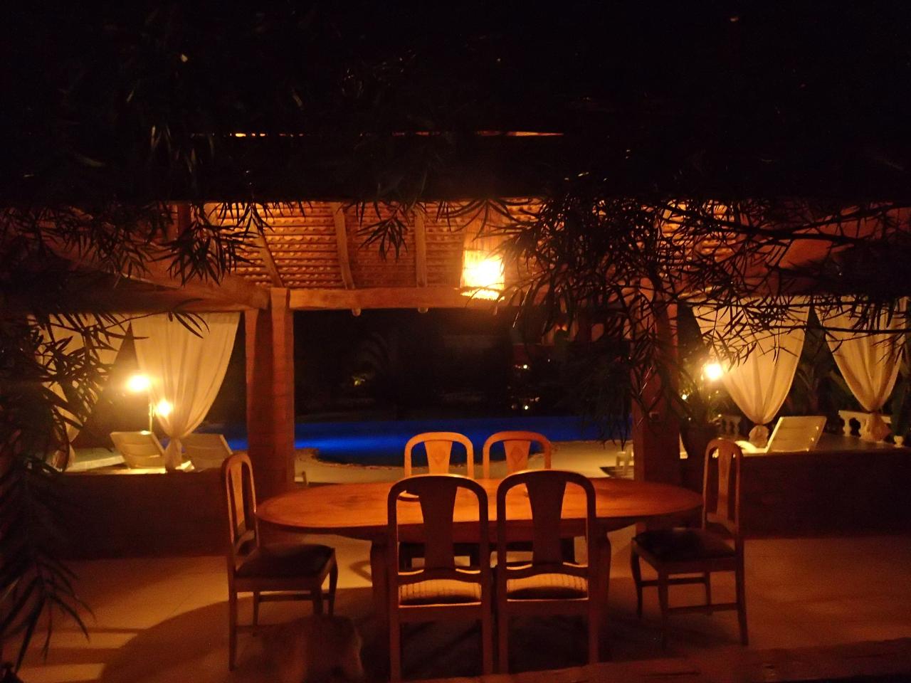 pool house night